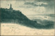 Ansichtskarte Rüdesheim (Rhein) National-Denkmal, Stadt - Mondschein 1899  - Rüdesheim A. Rh.