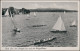 Ansichtskarte Köpenick-Berlin Langer See Segelboote Ruderer 1935 - Koepenick