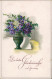 Ansichtskarte  Glückwunsch Grußkarten Geburtstag Blumen In Vase 1912 - Birthday