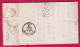 N°60 GC 6221 CHARQUEMONT DOUBS CAD TYPE 24 BLEUTE OR BLANCHEROCHE POUR BESANCON INDICE 18 EN NOIR LETTRE - 1849-1876: Période Classique