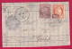 N°38 58 GC 2451 MONTLUCON ALLIER POUR PARIS 1876 LETTRE - 1849-1876: Période Classique