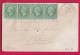 N°20 BANDE DE 4 PC DU GC 428 BELLAC HAUTE VIENNE CAD TYPE 16 POUR POITIERS LETTRE - 1849-1876: Classic Period