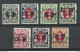 Germany Danzig 1921 - 7 Dienstmarken Duty Tax Mi 4 & 6 - 11 O NB! Catalogue Numbers Written At Back Side! - Dienstmarken