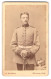 Fotografie C. Brasch, Berlin, Wilhelmstr. 57-58, Portrait Einjährig-Freiwilliger In Uniform Mit Pickelhaube Und Säbel  - Guerre, Militaire