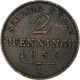 Etats Allemands, PRUSSIA, Friedrich Wilhelm IV, 2 Pfenninge, 1858, Berlin - Petites Monnaies & Autres Subdivisions