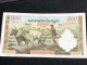 Cambodia Kingdom Banknotes #16D-500 Riels 1956-1 Pcs Aunc Very Rare-number-6854 - Cambodge