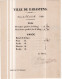 Rabastens De Bigorre  Taxe Du 16 Aout  1880 Sur Le Pain Et La Viande Avec Cachet Mairie - Décrets & Lois