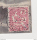 Fixe Chine China Type Mouchon Hankéou Poste Française 17 Mai1906 Pour Shanghai Sur La Plage - Cina