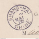 Fixe Chine China Type Mouchon Hankéou Poste Française 17 Mai1906 Pour Shanghai Sur La Plage - Cina