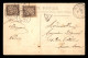 CARTE TAXEE - 2 TIMBRES TAXE A 10 CENTIMES SUR CARTE OBLITEREE A ST-AUBIN-SUR-AIRE (MEUSE) - 1859-1959 Covers & Documents