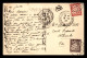 CARTE TAXEE - 1 TIMBRE TAXE A 30 CENTIMES ET 1 TIMBRE TAXE A 50 CENTIMES SUR CARTE OBLITEREE A MARSEILLE-CAPUCINES - 1859-1959 Lettres & Documents