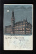 Gruß Aus Hamburg Rathaus Mond Nachts, Altona / Usingen 12. + 13.10.1899 - Contre La Lumière