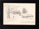 Winterlandschaft Wanderer Schnee Glückwünsche Zum Neuen Jahre, Berlin 31.12.1900 - Hold To Light