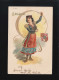 Spanien Frau In Tracht Bolero Kastagnetten Tänzerin Wappen, Itzehoe 8.8.1901 - Hold To Light