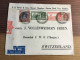 Indien Zensur Flugpost Brief In Die Schweiz, Rosenthal Thurgau Top! - 1936-47 King George VI