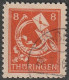 SBZ- Thüringen 1945, Mi. Nr. 96 AY Y, Freimarke: 8 Pfg. Posthorn Und Brief.  Gestpl./used - Oblitérés