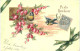 CPA Carte Postale Gaufrée France Porte Bonheur  Un Nid Un Oiseau Des Branches Fleuries 1906 VM80984 - Autres & Non Classés