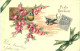 CPA Carte Postale Gaufrée France Porte Bonheur  Un Nid Un Oiseau Des Branches Fleuries 1906 VM80984 - Sonstige & Ohne Zuordnung