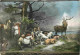 Animaux - Art Peinture Illustration - Capbreton - Tableau De St Hubert - Mention Photographie Véritable - Carte Dentelée - Autres & Non Classés