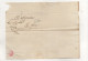 PREFILATELICA DA CUNEO A FOSSANO PERIODO FRANCESE Carta Filigranata "Beinette" Corsivo Timbro CONI 105 Grande - 1. ...-1850 Prephilately