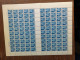 ALGERIE (RF) - BLASON -   N° Yt 182 ** EN FEUILLE DE 100 TIMBRES  (PLIÉ EN 2) - Unused Stamps