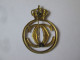 Rare! Roumanie Insigne Militaire Chiffre Roi Carol I Vers 1930/Romania King Carol II Cipher 1930s Military Badge,D:28 Mm - Autres & Non Classés