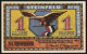 Notgeld Steinfeld 1920, 1 Mark, Bauer Mit Pflug Und Adler Mit Fahne  - Lokale Ausgaben