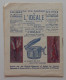 VERRERIE DES ISLETTES - L'Idéale - Carnet De Recettes 1950-1960 BON ETAT Meuse - Pubblicitari