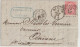 1868 - LETTRE De GENOVA / MARITIME - ENTREE AMBULANT- ITALIE AMB.MARSEILLE C ! => ANIANE (HERAULT) - Poste Maritime