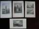 Netherlands 4x Antique Engraving Rembrandt Volksgeest Amsterdam Rhederoord - Estampes & Gravures