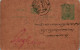 India Postal Stationery George V 1/2A Gujranwala Cds - Cartes Postales