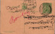 India Postal Stationery 1/2A George V Jodhpur Girdikot Cds - Ansichtskarten