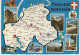 74 - Carte Contour Géographique Du Département De La HAUTE SAVOIE  ( Timbre Sabine + Liberte Gandon  Non Obliteres ) - Maps