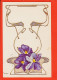 17432 / ⭐ Superbe Illustration Relief Décor Floral Art-Deco 1905 à Marie COURTY Saint-André De SANGOUNIS / Embossed - 1900-1949