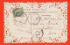 17442 / ⭐ Carte Bords CANIVET Nacrée Ajouti  Bouquet Rose Cueillies Pour Vous 1907 Léonie SUC à Julienne JEAN Teillet  - Autres & Non Classés