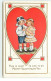 Carte Gaufrée - This Is What Id Like To Do Pretty Valentine, To You - Couple Dans Un Coeur - Saint-Valentin