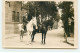 Carte Photo à Localiser - Deux Jeunes Gens (basques Probablement ) Sur Des Chevaux Dans Une Rue - A Identifier