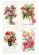 Lot 12 Cpa - Fleur Pensée Tulipe Myosotis Houx Gui - Illustration  - Bonne Fête / Année - - Fleurs