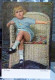 Rare Cpa LITHO ILLUSTRATEUR  H. FIGGE Carl-heinz Enfant Garcon ASSIS SUR FAUTEUIL ROTIN  PAS VOYAGE - Sonstige & Ohne Zuordnung