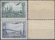 YUGOSLAVIA 1940, AIRPLANES And BRIDG, COMPLETE, MNH SERIES, The FIRST STAMP Has SMALL YELLOW SPOTS In The UPPER CORNER - Neufs