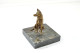 Chien En Bronze Sur Socle De Marbre, Début / Milieu 20e Siècle. Berger Allemand, Malinois ? WW2 ? Dog German - Pop Art