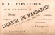 CHROMO LIQUEUR DE MANDARINE M. & J. PONS FRERES ALGER  SOLDAT DANEMARK MEDAILLES MILITAIRES - Other & Unclassified