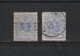 BELGIQUE - 27 DE 1869/1878 - 2 Timbres Oblitérés - Chiffre - 2c. Bleu - 2 Scan - 1869-1883 Leopold II