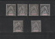 MAYOTTE - 1 De 1892/1899 - 6 Timbres = 4 Neuf * & 2 Oblitérés - 1c. Noir Sur Azuré . Papier Teinté  - 2 Scan - Unused Stamps