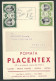 Reclame Pomata PLACENTEX. MONACO 1956; FDC Viaggiato: Mariage Prince Rainier III Grace Kelly. Piega In Angolo - Publicités