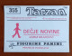 #14 TARZAN Panini Sticker (Printed In Yugoslavia - Decje Novine) RARE - Autres & Non Classés