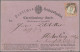 Deutsches Reich - Brustschild: 1872, 2 Kr. Ziegelrot Kl. Schild, Auf Portogerech - Lettres & Documents