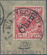 Deutsche Kolonien - Kiautschou - Mitläufer: 1901, 10 Pf. Krone/Adler Dunkelrosar - Kiautchou