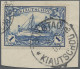 Deutsche Kolonien - Kiautschou: 1905, 1 $ Kaiseryacht Schwärzlichblau Mit Wasser - Kiaochow