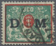 Danzig - Dienstmarken: 1923 Dienstmarke 300 M. Rot/bläulichgrün Mit Aufdruck "D - Andere & Zonder Classificatie